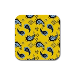 Floral pattern paisley style Paisley print  Doodle background Rubber Coaster (Square)