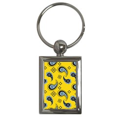 Floral pattern paisley style Paisley print  Doodle background Key Chain (Rectangle)