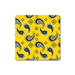 Floral pattern paisley style Paisley print  Doodle background Square Magnet