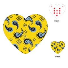 Floral pattern paisley style Paisley print  Doodle background Playing Cards Single Design (Heart)