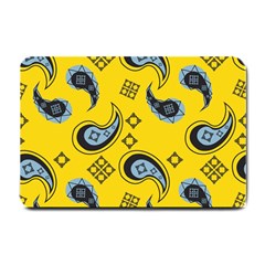 Floral pattern paisley style Paisley print  Doodle background Small Doormat 