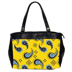 Floral pattern paisley style Paisley print  Doodle background Oversize Office Handbag (2 Sides)