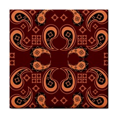 Floral Pattern Paisley Style Paisley Print  Doodle Background Tile Coaster by Eskimos