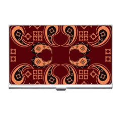 Floral Pattern Paisley Style Paisley Print  Doodle Background Business Card Holder by Eskimos