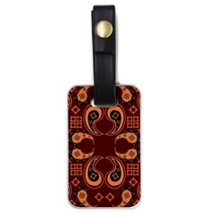 Floral Pattern Paisley Style Paisley Print  Doodle Background Luggage Tag (one Side) by Eskimos