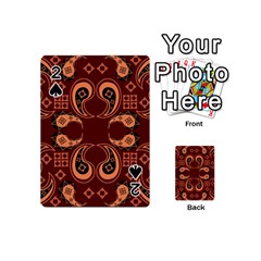 Floral Pattern Paisley Style Paisley Print  Doodle Background Playing Cards 54 Designs (mini) by Eskimos