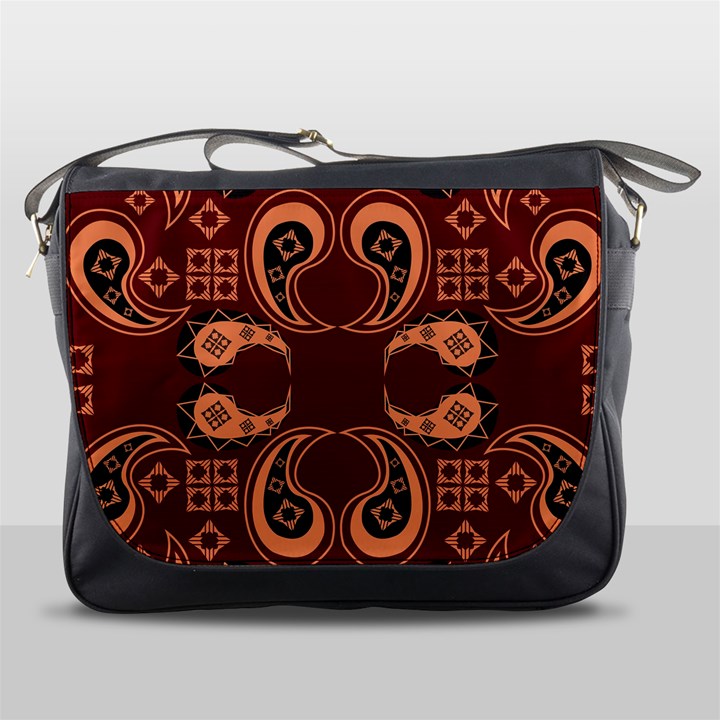 Floral pattern paisley style Paisley print  Doodle background Messenger Bag