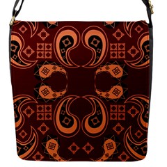 Floral Pattern Paisley Style Paisley Print  Doodle Background Flap Closure Messenger Bag (s) by Eskimos