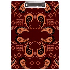 Floral Pattern Paisley Style Paisley Print  Doodle Background A4 Clipboard by Eskimos