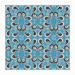 Floral Pattern Paisley Style Paisley Print  Doodle Background Medium Glasses Cloth by Eskimos