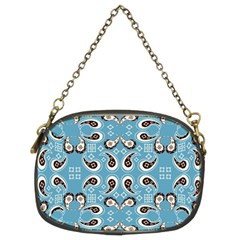 Floral Pattern Paisley Style Paisley Print  Doodle Background Chain Purse (two Sides) by Eskimos