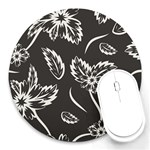 Folk flowers print Floral pattern Ethnic art Round Mousepads Front