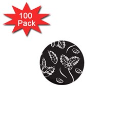 Folk Flowers Print Floral Pattern Ethnic Art 1  Mini Buttons (100 Pack)  by Eskimos