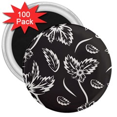 Folk Flowers Print Floral Pattern Ethnic Art 3  Magnets (100 Pack) by Eskimos