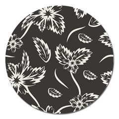 Folk Flowers Print Floral Pattern Ethnic Art Magnet 5  (round) by Eskimos