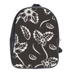 Folk Flowers Print Floral Pattern Ethnic Art School Bag (large) by Eskimos