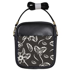 Folk Flowers Print Floral Pattern Ethnic Art Girls Sling Bag by Eskimos