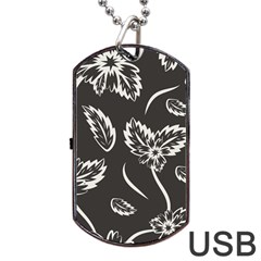 Folk Flowers Print Floral Pattern Ethnic Art Dog Tag Usb Flash (one Side) by Eskimos