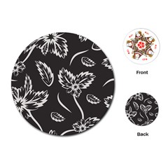 Folk Flowers Print Floral Pattern Ethnic Art Playing Cards Single Design (round) by Eskimos