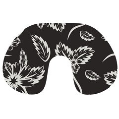 Folk Flowers Print Floral Pattern Ethnic Art Travel Neck Pillow by Eskimos