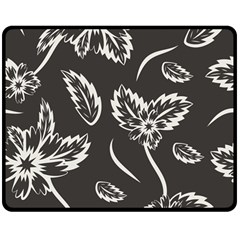 Folk Flowers Print Floral Pattern Ethnic Art Double Sided Fleece Blanket (medium)  by Eskimos