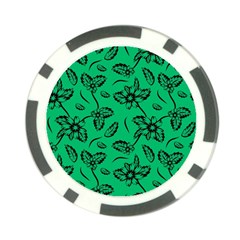 Folk Flowers Print Floral Pattern Ethnic Art Poker Chip Card Guard (10 Pack) by Eskimos