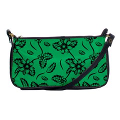 Folk Flowers Print Floral Pattern Ethnic Art Shoulder Clutch Bag by Eskimos