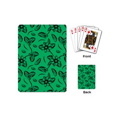 Folk Flowers Print Floral Pattern Ethnic Art Playing Cards Single Design (mini) by Eskimos