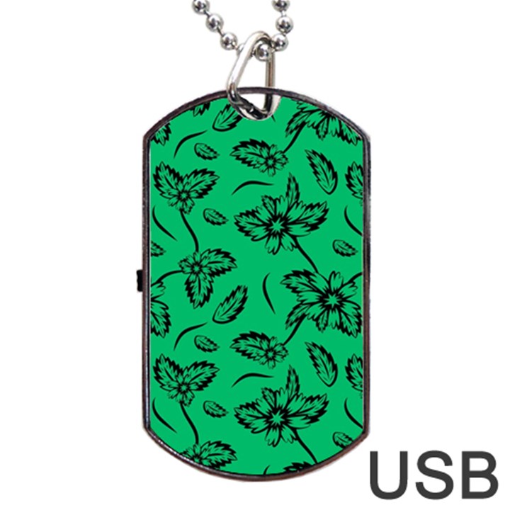 Folk flowers print Floral pattern Ethnic art Dog Tag USB Flash (One Side)