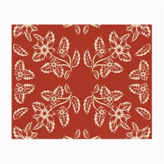 Floral Folk Damask Pattern Fantasy Flowers Floral Geometric Fantasy Small Glasses Cloth (2 Sides) by Eskimos