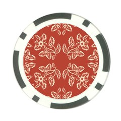 Floral Folk Damask Pattern Fantasy Flowers Floral Geometric Fantasy Poker Chip Card Guard (10 Pack) by Eskimos