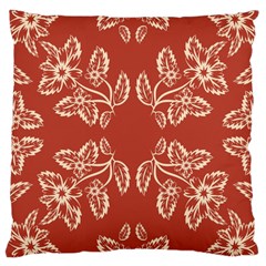 Floral Folk Damask Pattern Fantasy Flowers Floral Geometric Fantasy Large Cushion Case (one Side) by Eskimos