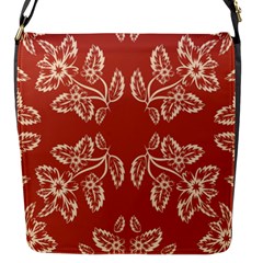 Floral Folk Damask Pattern Fantasy Flowers Floral Geometric Fantasy Flap Closure Messenger Bag (s) by Eskimos