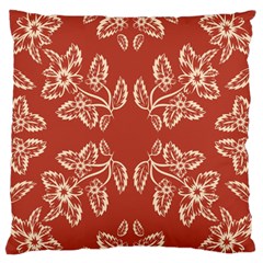 Floral Folk Damask Pattern Fantasy Flowers Floral Geometric Fantasy Large Flano Cushion Case (one Side) by Eskimos