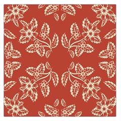 Floral Folk Damask Pattern Fantasy Flowers Floral Geometric Fantasy Large Satin Scarf (square) by Eskimos