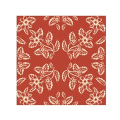 Floral Folk Damask Pattern Fantasy Flowers Floral Geometric Fantasy Small Satin Scarf (square) by Eskimos