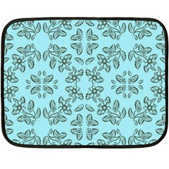 Floral Folk Damask Pattern Fantasy Flowers Floral Geometric Fantasy Fleece Blanket (mini) by Eskimos