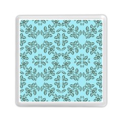 Floral Folk Damask Pattern Fantasy Flowers Floral Geometric Fantasy Memory Card Reader (square) by Eskimos