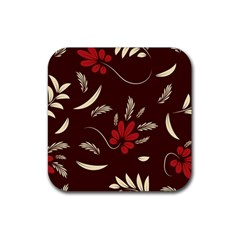 Sfolk Flowers Print Floral Pattern Ethnic Art Rubber Coaster (square) by Eskimos