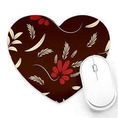 Sfolk Flowers Print Floral Pattern Ethnic Art Heart Mousepads by Eskimos