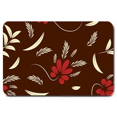 Sfolk Flowers Print Floral Pattern Ethnic Art Large Doormat  by Eskimos