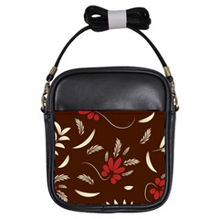 Sfolk Flowers Print Floral Pattern Ethnic Art Girls Sling Bag by Eskimos