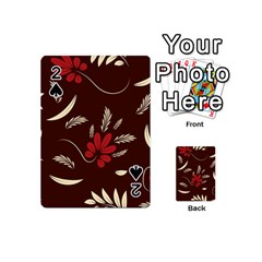 Sfolk Flowers Print Floral Pattern Ethnic Art Playing Cards 54 Designs (mini) by Eskimos