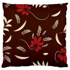 Sfolk Flowers Print Floral Pattern Ethnic Art Large Flano Cushion Case (one Side) by Eskimos