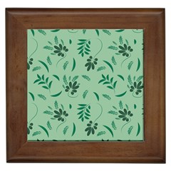 Folk Flowers Print Floral Pattern Ethnic Art Framed Tile by Eskimos