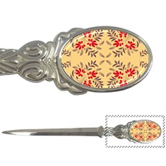 Floral Folk Damask Pattern Fantasy Flowers Floral Geometric Fantasy Letter Opener by Eskimos