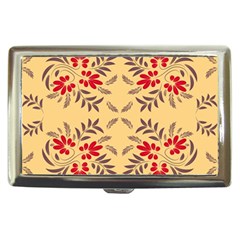 Floral Folk Damask Pattern Fantasy Flowers Floral Geometric Fantasy Cigarette Money Case by Eskimos