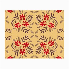 Floral Folk Damask Pattern Fantasy Flowers Floral Geometric Fantasy Small Glasses Cloth (2 Sides) by Eskimos