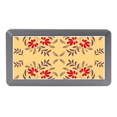 Floral Folk Damask Pattern Fantasy Flowers Floral Geometric Fantasy Memory Card Reader (mini) by Eskimos