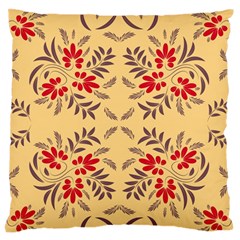 Floral Folk Damask Pattern Fantasy Flowers Floral Geometric Fantasy Standard Flano Cushion Case (one Side) by Eskimos